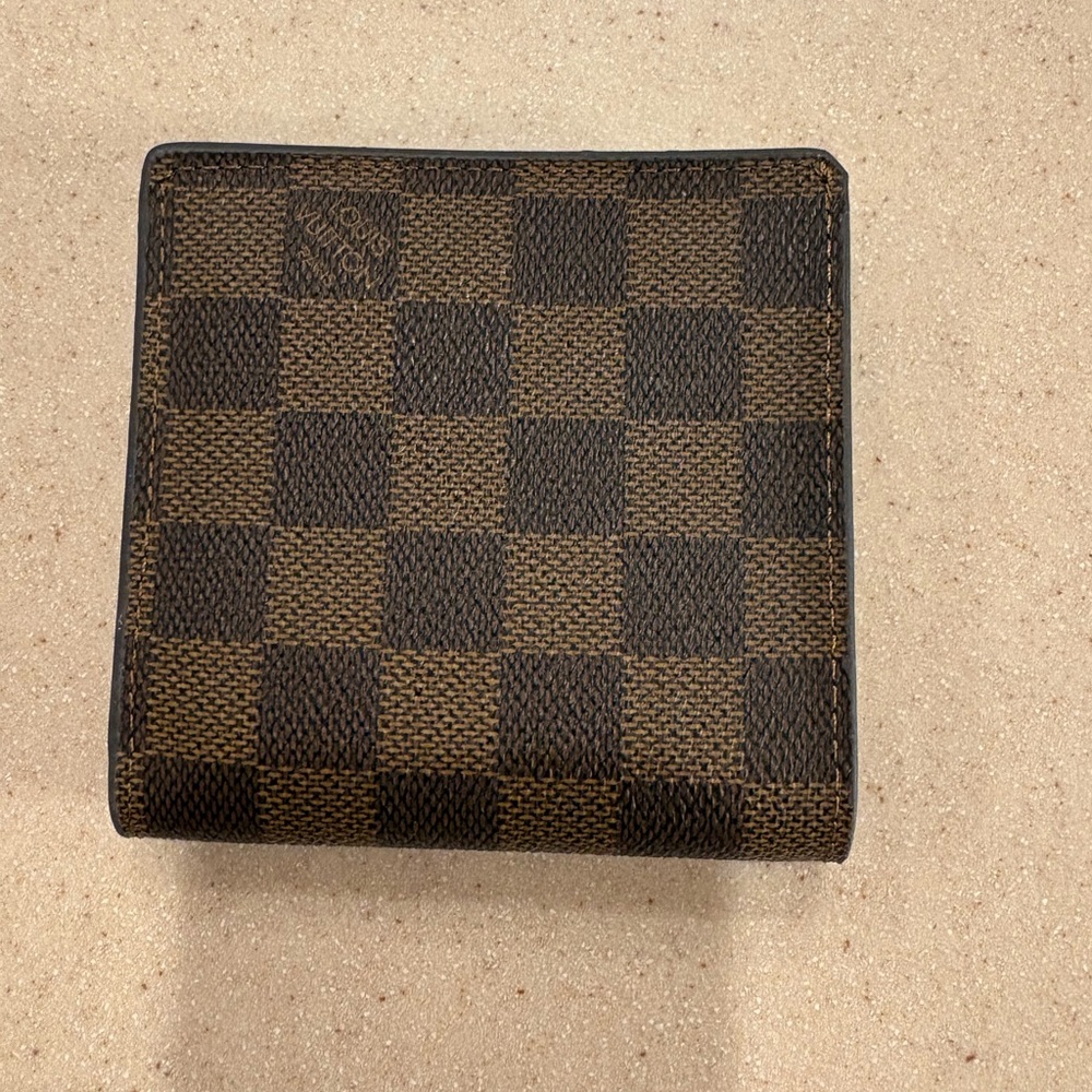 Louis Vuitton Brown textured wallet